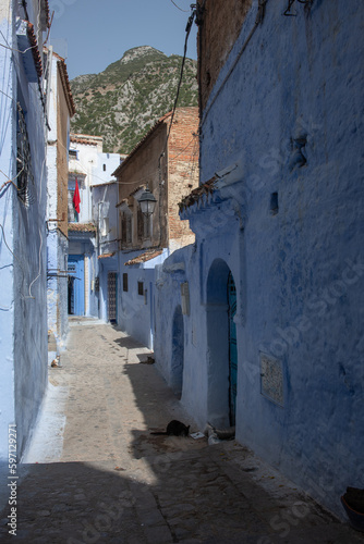Fotografie della città di Chefchaouen la città blu in Marocco © Marco
