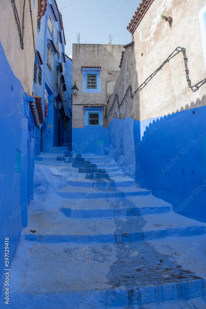 Fotografie della città di Chefchaouen la città blu in Marocco Fotografie della città di Chefchaouen la città blu in Marocco