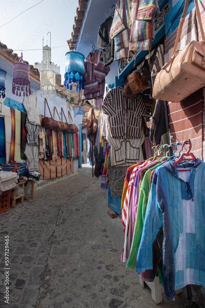 Fototapeta premium Fotografie della città di Chefchaouen la città blu in Marocco