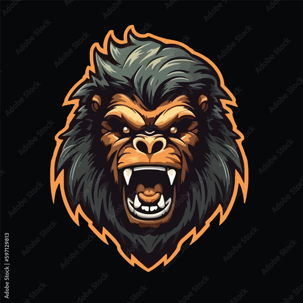 Esports Identity with a Fierce Gorilla Logo