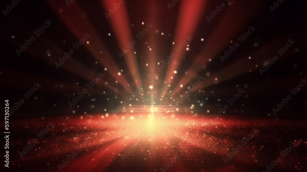 Fototapeta premium 赤くライトアップされたイメージ背景：AI作品 
