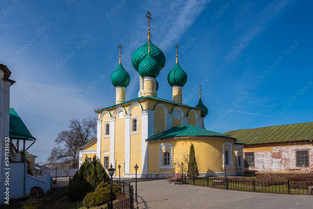 Naklejka premium The Orthodox Temple Of St John The Baptist in Uglich. Alekseevsky woman's convent. Golden Ring of Russia.
