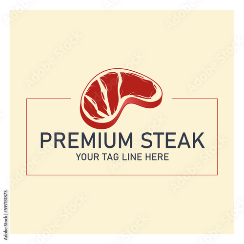 steak restaurant logo vintage retro style