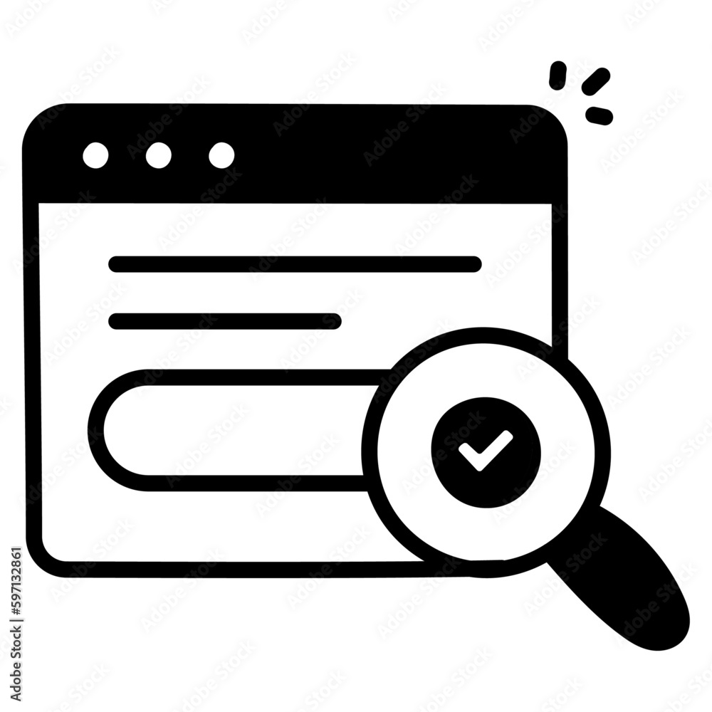 Search engine marketing: Search engine optimization (SEO), Pay-per-click (PPC) advertising, Keyword research, Ad targeting, Ad bidding, vector icon with editable strokes. Search engine marketing: Search engine optimization (SEO), Pay-per-click (PPC) advertising, Keyword research, Ad targeting, Ad bidding, vector icon with editable strokes.