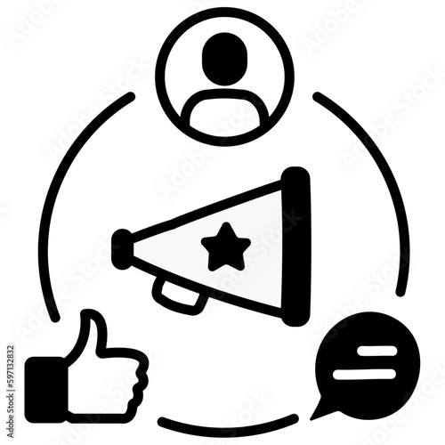 Influencer marketing, Influencer outreach, Influencer partnerships, Micro-influencers, Celebrity endorsements, Influencer ROI vector icon with editable stroke.