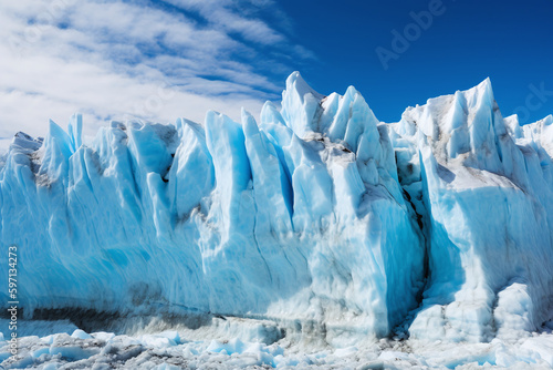 Un immense glacier au pôle nord » IA générative