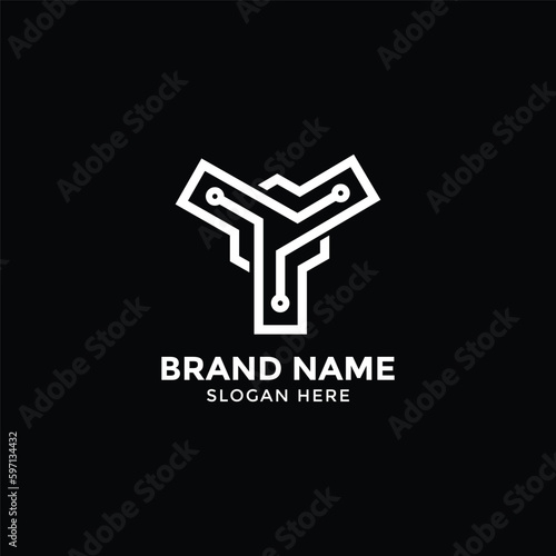 letter Y electro technology logo