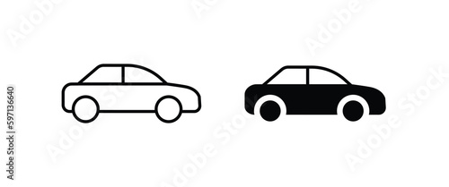 Car vector icon. Isolated simple view front logo illustration. Sign symbol. Auto style car icon , logo design sports vehicle icon silhouette