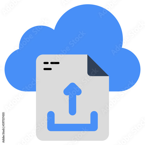 Premium download icon of cloud file upload 