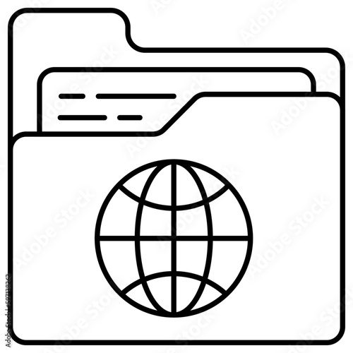 Browser on document case denoting concept of online folder