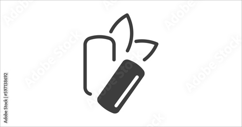mint gum icon. Filled mint gum icon from dental health collection. Glyph vector. Editable mint gum symbol can be used web and mobile