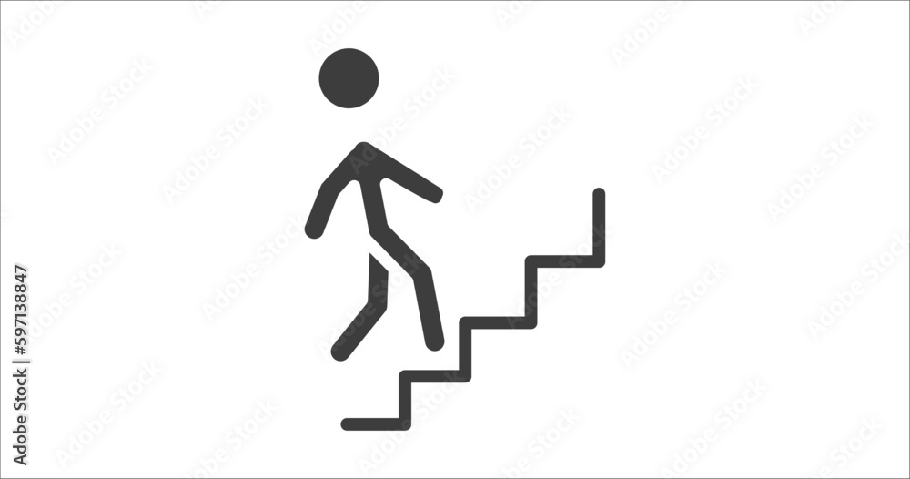 walking downstairs icon. Filled walking downstairs icon from people and relation collection. Glyph vector. Editable walking downstairs symbol can be used web and mobile walking downstairs icon. Filled walking downstairs icon from people and relation collection. Glyph vector. Editable walking downstairs symbol can be used web and mobile