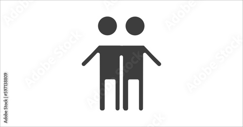brothers icon. Filled brothers icon from people and relation collection. Glyph vector. Editable brothers symbol can be used web and mobile