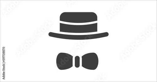 elegant icon. Filled elegant icon from people and relation collection. Glyph vector. Editable elegant symbol can be used web and mobile