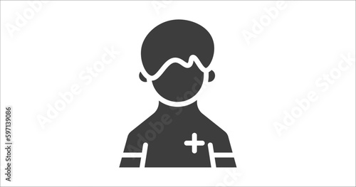 pacient icon. Filled pacient icon from people and relation collection. Glyph vector. Editable pacient symbol can be used web and mobile