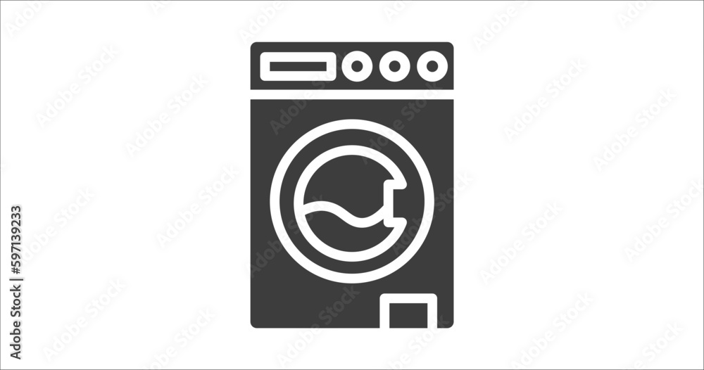 top load washer icon. Filled top load washer icon from tools and