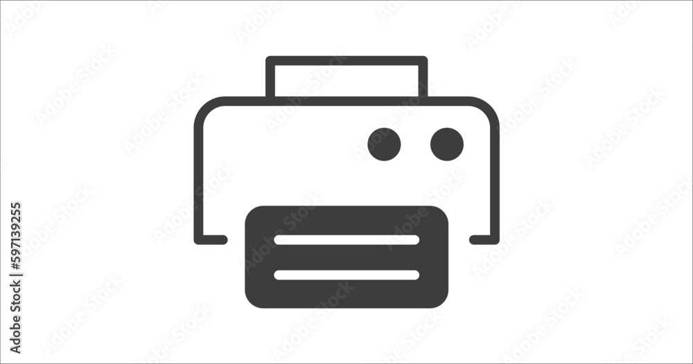 print button icon. Filled print button icon from tools and utensils collection. Glyph vector. Editable print button symbol can be used web and mobile print button icon. Filled print button icon from tools and utensils collection. Glyph vector. Editable print button symbol can be used web and mobile