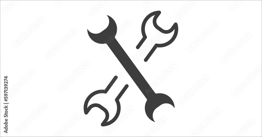 cross wrench icon. Filled cross wrench icon from tools and utensils collection. Glyph vector. Editable cross wrench symbol can be used web and mobile cross wrench icon. Filled cross wrench icon from tools and utensils collection. Glyph vector. Editable cross wrench symbol can be used web and mobile