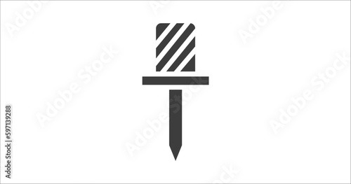 auger icon. Filled auger icon from tools and utensils collection. Glyph vector. Editable auger symbol can be used web and mobile