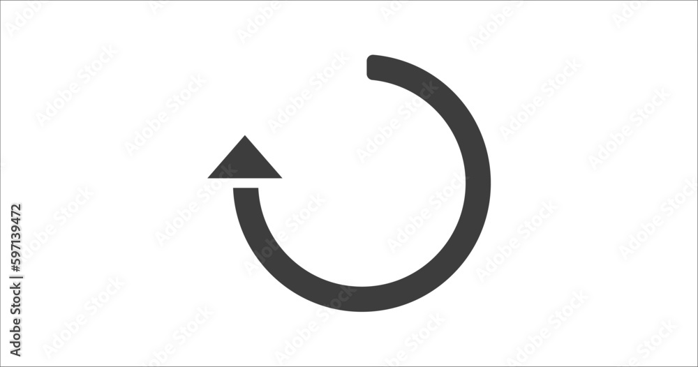 refresh left arrow icon. Filled refresh left arrow icon from user interface collection. Glyph vector. Editable refresh left arrow symbol can be used web and mobile refresh left arrow icon. Filled refresh left arrow icon from user interface collection. Glyph vector. Editable refresh left arrow symbol can be used web and mobile