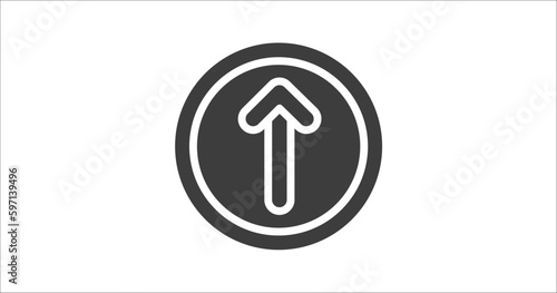 up arrow fold button icon. Filled up arrow fold button icon from user interface collection. Glyph vector. Editable up arrow fold button symbol can be used web and mobile