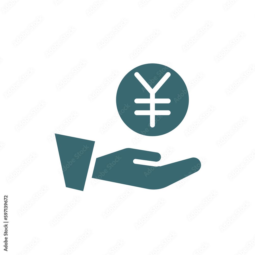 yen coin on hands icon. Filled yen coin on hands icon from business and finance collection. Glyph vector isolated on white background. Editable yen coin on hands symbol can be used web and mobile yen coin on hands icon. Filled yen coin on hands icon from business and finance collection. Glyph vector isolated on white background. Editable yen coin on hands symbol can be used web and mobile