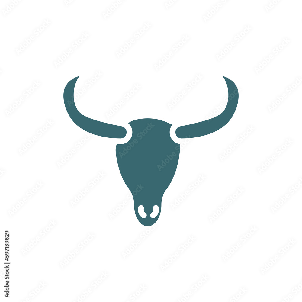 skull of a bull icon. Filled skull of a bull icon from culture and ...