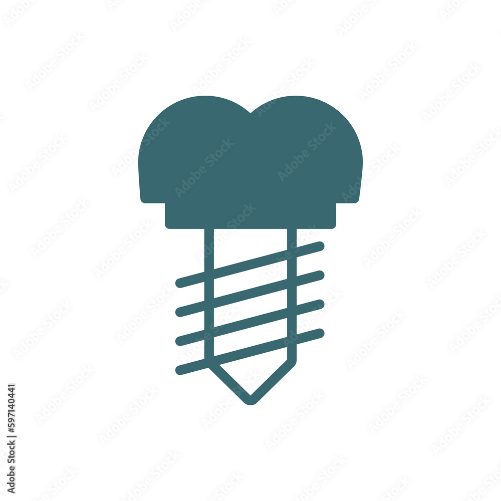 implants icon. Filled implants icon from medical collection. Glyph vector isolated on white background. Editable implants symbol can be used web and mobile implants icon. Filled implants icon from medical collection. Glyph vector isolated on white background. Editable implants symbol can be used web and mobile