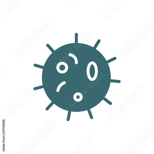 microbe icon. Filled microbe icon from medical collection. Glyph vector isolated on white background. Editable microbe symbol can be used web and mobile