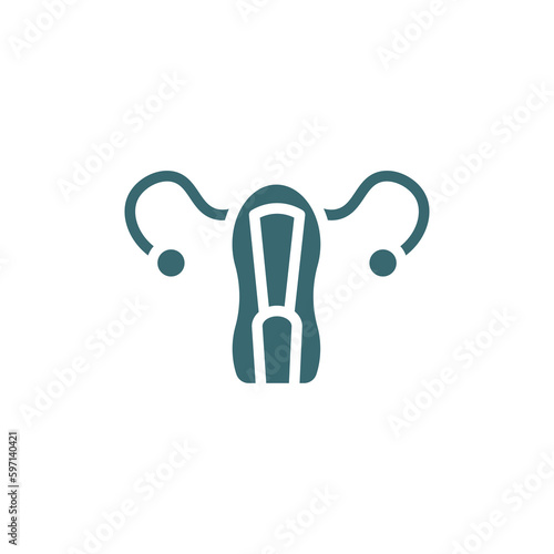 uterus icon. Filled uterus icon from medical collection. Glyph vector isolated on white background. Editable uterus symbol can be used web and mobile