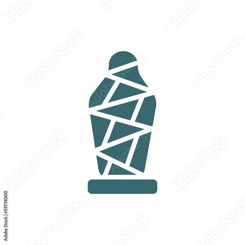 sarcophagus icon. Filled sarcophagus icon from museum and exhibition collection. Glyph vector isolated on white background. Editable sarcophagus symbol can be used web and mobile