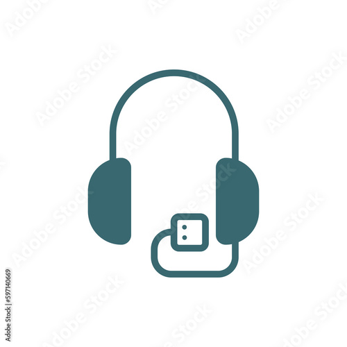 audio guide icon. Filled audio guide icon from museum and exhibition collection. Glyph vector isolated on white background. Editable audio guide symbol can be used web and mobile