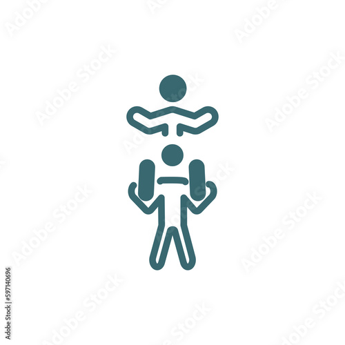 piggyback a kid icon. Filled piggyback a kid icon from behavior and action collection. Glyph vector isolated on white background. Editable piggyback a kid symbol can be used web and mobile