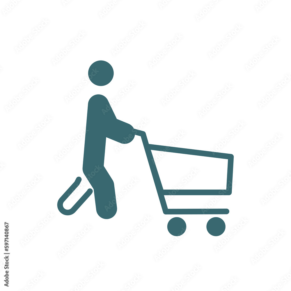 man shopping icon. Filled man shopping icon from behavior and action collection. Glyph vector isolated on white background. Editable man shopping symbol can be used web and mobile man shopping icon. Filled man shopping icon from behavior and action collection. Glyph vector isolated on white background. Editable man shopping symbol can be used web and mobile