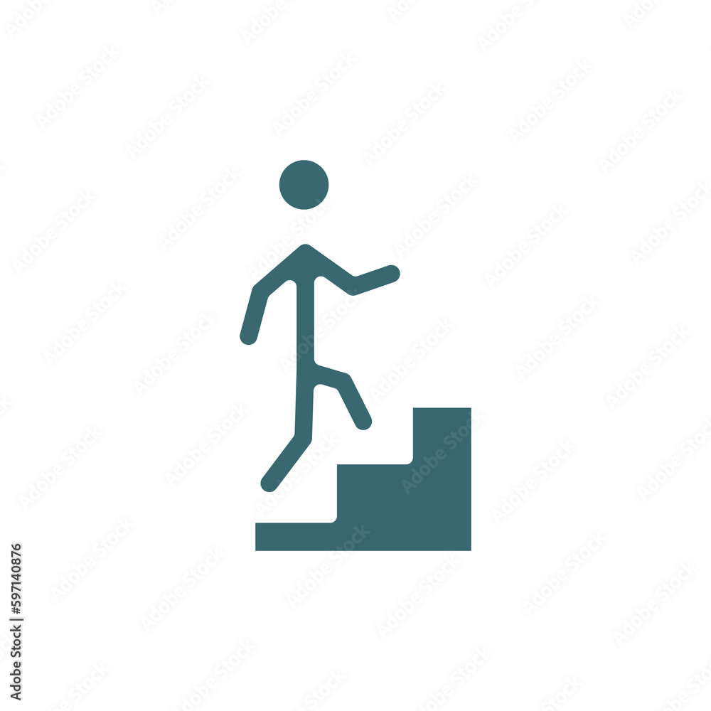 man climbing icon. Filled man climbing icon from behavior and action collection. Glyph vector isolated on white background. Editable man climbing symbol can be used web and mobile