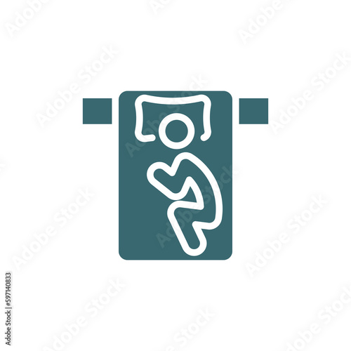 man sleeping icon. Filled man sleeping icon from behavior and action collection. Glyph vector isolated on white background. Editable man sleeping symbol can be used web and mobile
