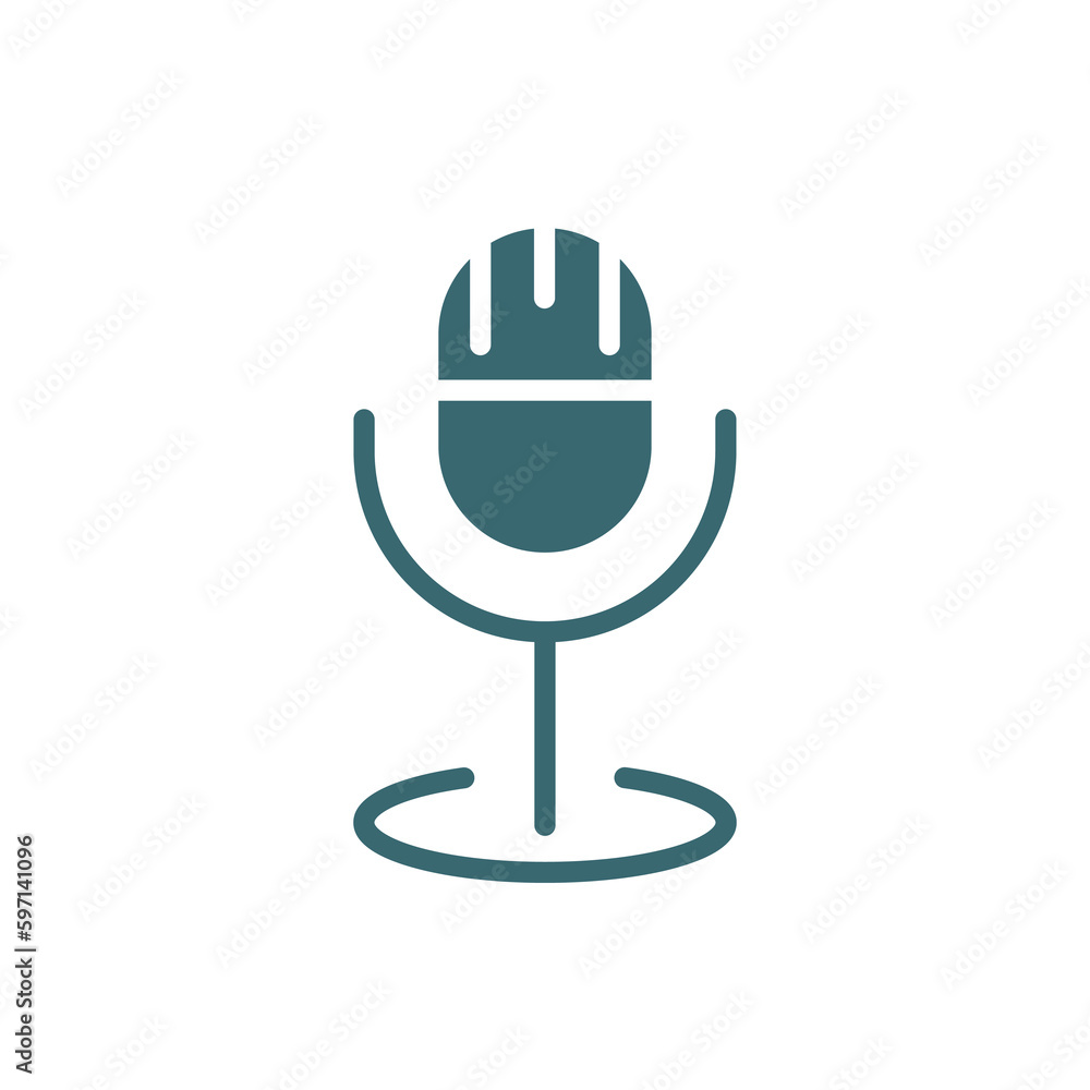 studio mic icon. Filled studio mic icon from cinema and theater collection. Glyph vector isolated on white background. Editable studio mic symbol can be used web and mobile studio mic icon. Filled studio mic icon from cinema and theater collection. Glyph vector isolated on white background. Editable studio mic symbol can be used web and mobile