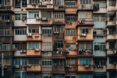 Pattern of urban homes. Generative AI