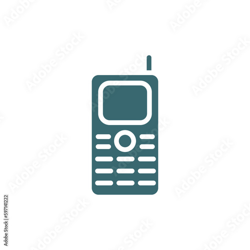 keypad phone icon. Filled keypad phone icon from hardware and equipment collection. Glyph vector isolated on white background. Editable keypad phone symbol can be used web and mobile