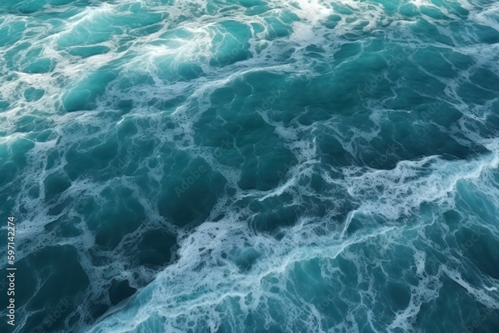 Fascinating Ocean Waves, created with Generative AI technology
