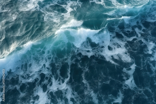Fascinating Ocean Waves  created with Generative AI technology