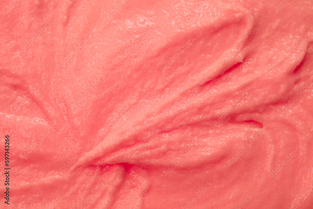 Berry yoghurt ice cream. Smoothies from fresh fruits and berries. Ice cream texture. Delicious sweet dessert close-up as a background. Berry yoghurt ice cream. Smoothies from fresh fruits and berries. Ice cream texture. Delicious sweet dessert close-up as a background.