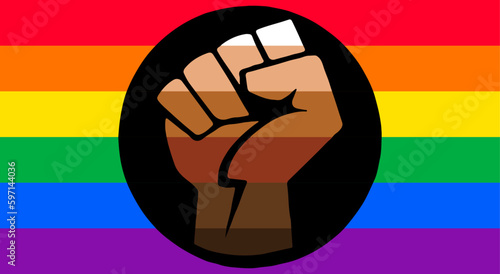 LGBTQ+ Rights Pride Flag of Queer People of Color flag Vector