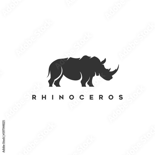 rhino silhouette logo design inspiration