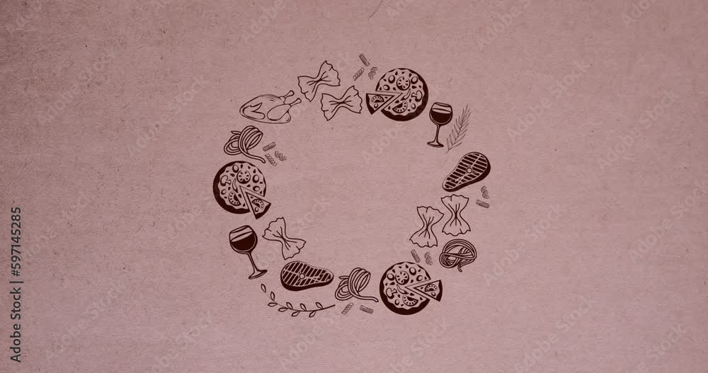 intro short video for restaurant, cafe, presentation (pizzeria, fast food, pasta), bloggers and vloggers.
You can place the restaurant (cafe) logo and name in the center of the video.