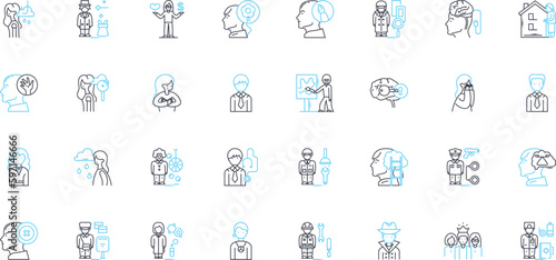 Internationalization linear icons set. Globalization, Localization, Interconnectedness, Culture, Diversity, Multilingualism, Integration line vector and concept signs. Standardization,Adaptability