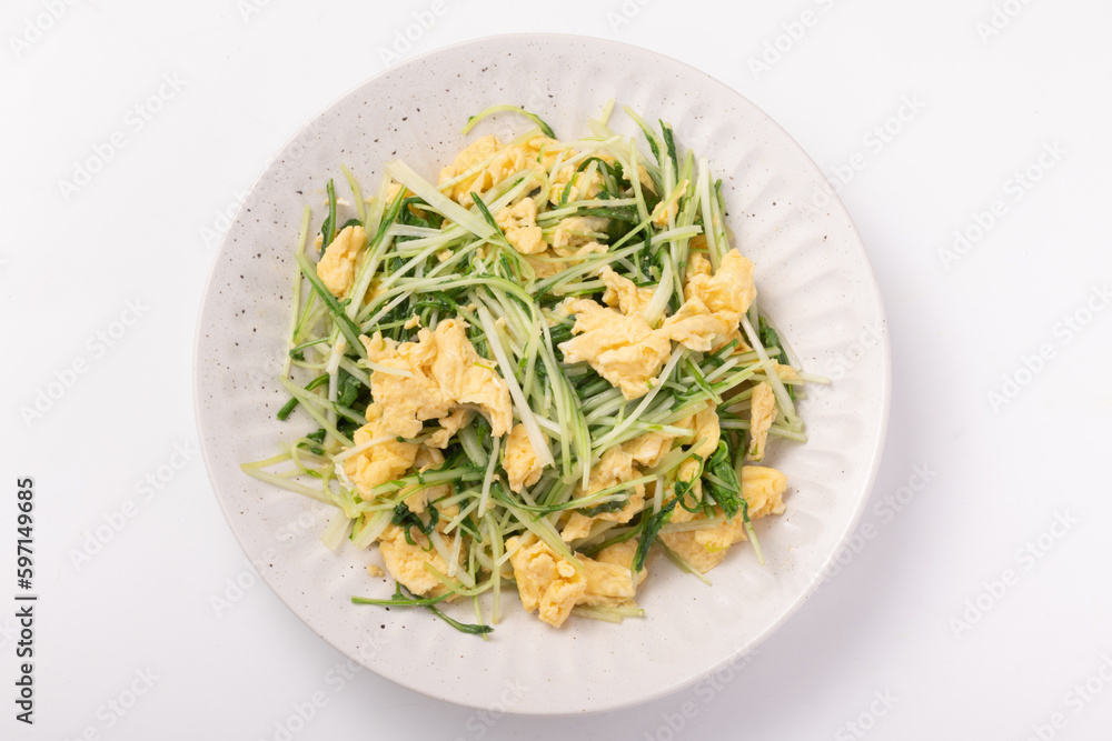 水菜と卵の炒め物