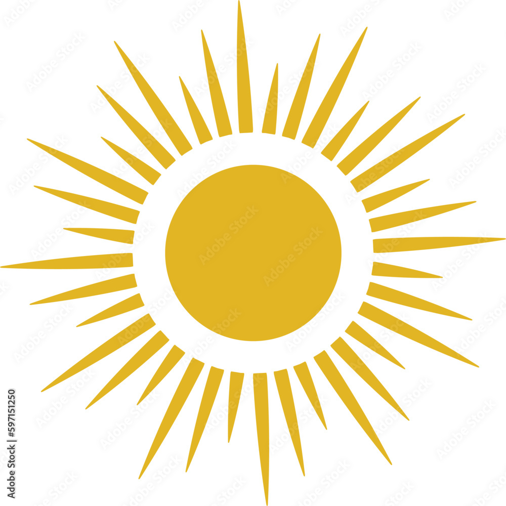 Sun Golden Light Element Logo Graphic Sun Golden Light Element Logo Graphic