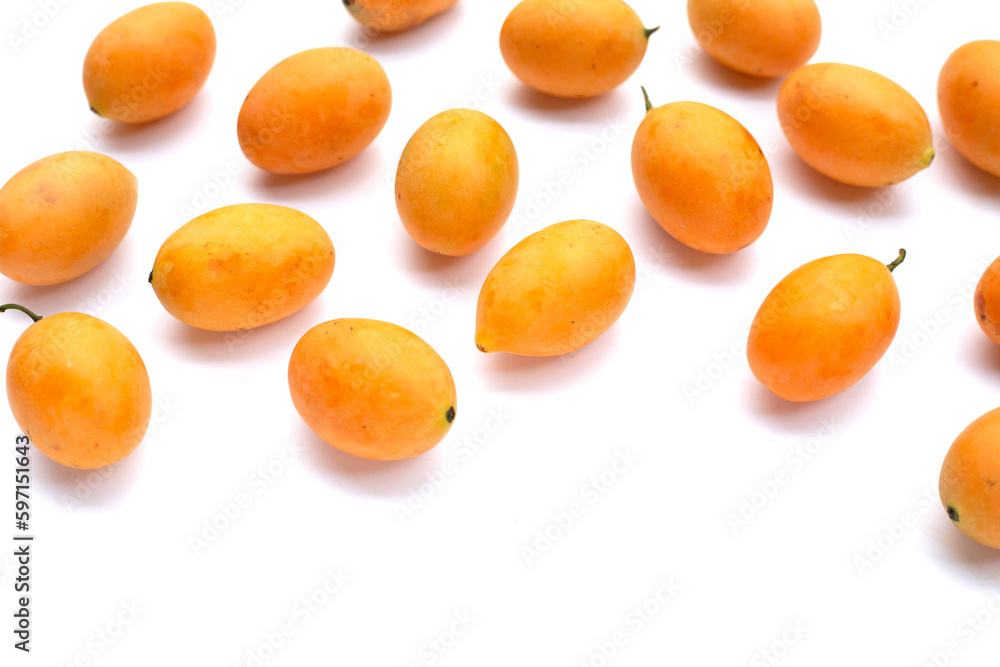 Marian plum fruit isolated on white background Marian plum fruit isolated on white background