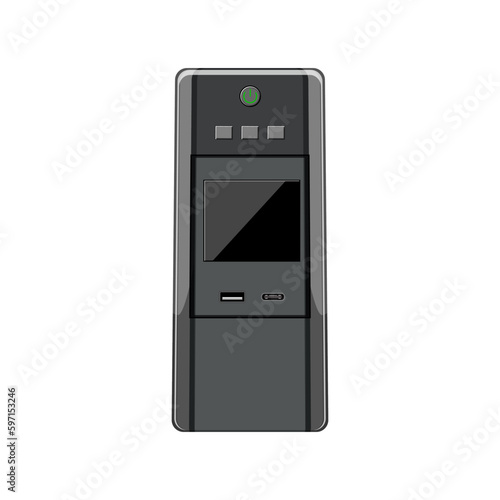 power battery backup cartoon vector illustration